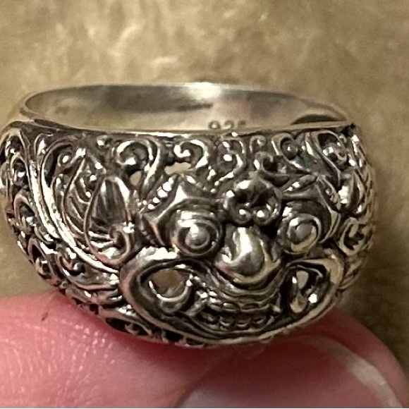 Bali Legacy Sterling Silver Barong Ring 4.20 Grams size 7 - Picture 6 of 7